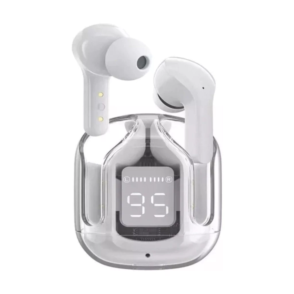 White TWS Wireless Bluetooth Headset Transparent