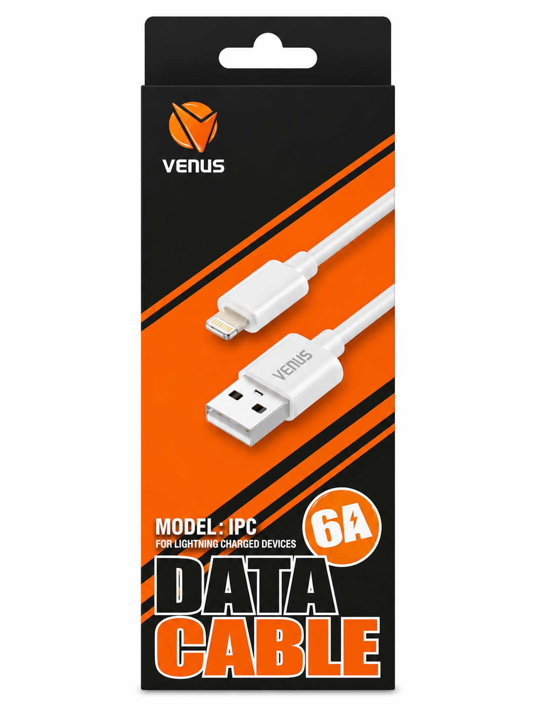 Venus 6A Fast Charging Lightning iPhone Data Cable (1M)