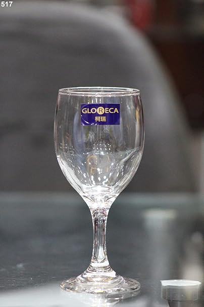 Gloreca Wine Glass Set of 6 Used for Drinks Water/Juice with Gift Box Packing and Excellent Decorative and Classic Modern Design For Parties & Weddings. (330 ml)