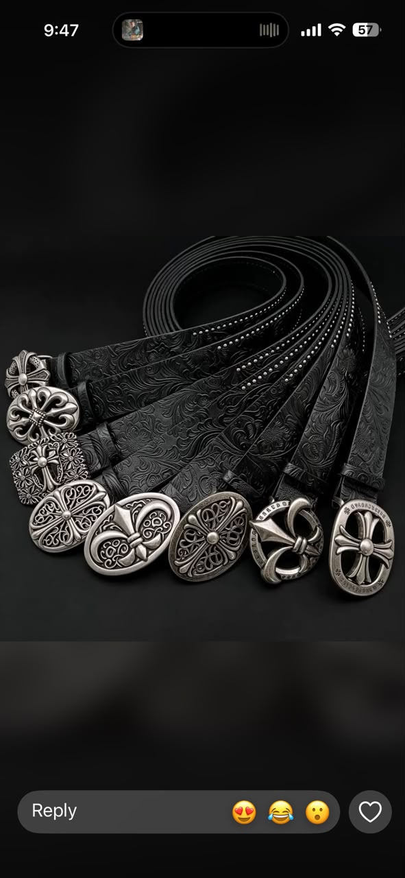 Chrome Hearts Leather Belt